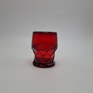 Viking Georgian Pattern Juice Glass Ruby Red MCM Vintage